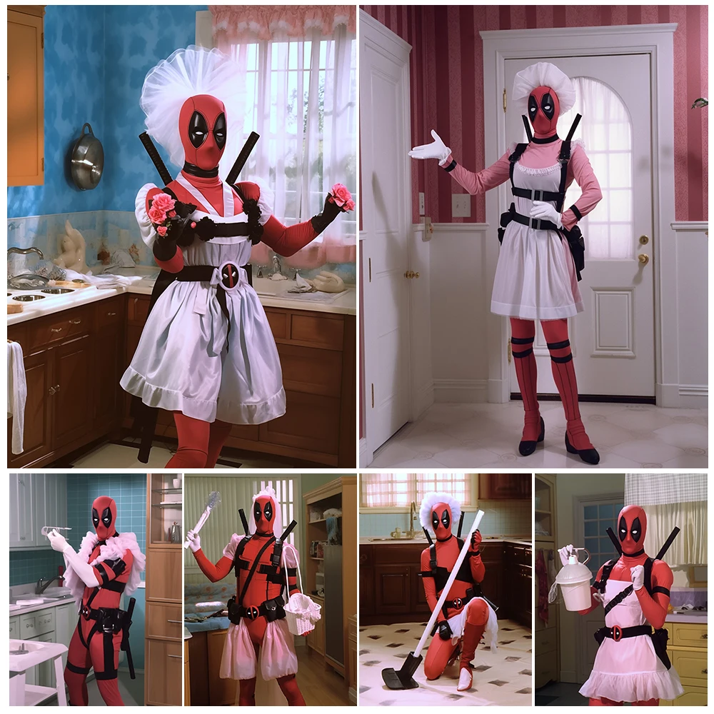 

Masked Vigilante Cleaning The House Vintage Photography Wall Art Canvas Painting Funny Superhero Photo Art Poster Print Decor