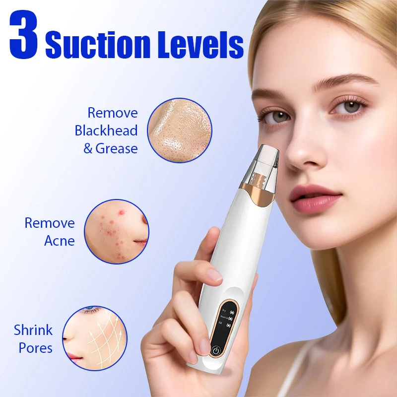 Elettrico Rimozione di Comedone Aspirapolvere Viso Pore Cleaner Punti Bianchi Macchie Nere Brufolo Acne Estrattore Strumenti di Pulizia Profonda Del Viso