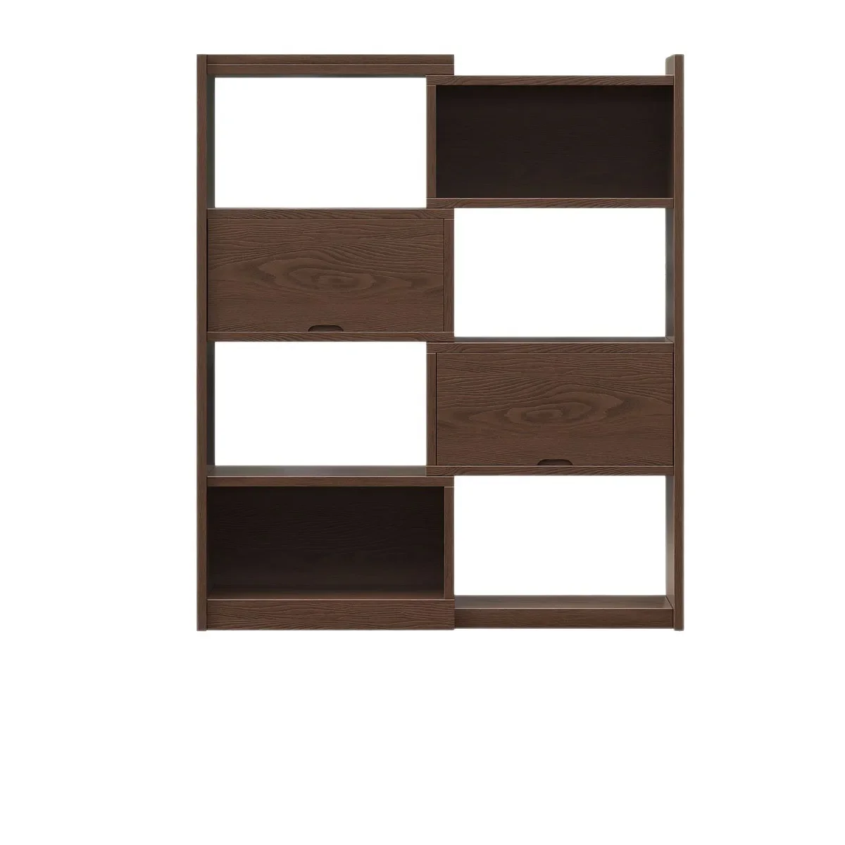 

Nordic Solid wood bookcase free combination living room floor shelf retractable