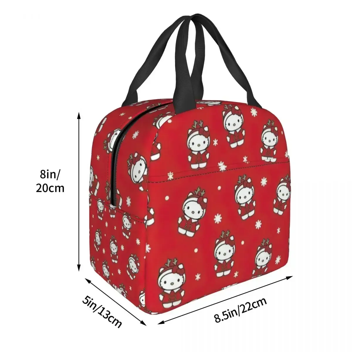 2023 New Christmas Kitties Cat Lunch Boxes For Cartoon Kitten Cooler Thermal Food Insulated Lunch Bag School Children Student