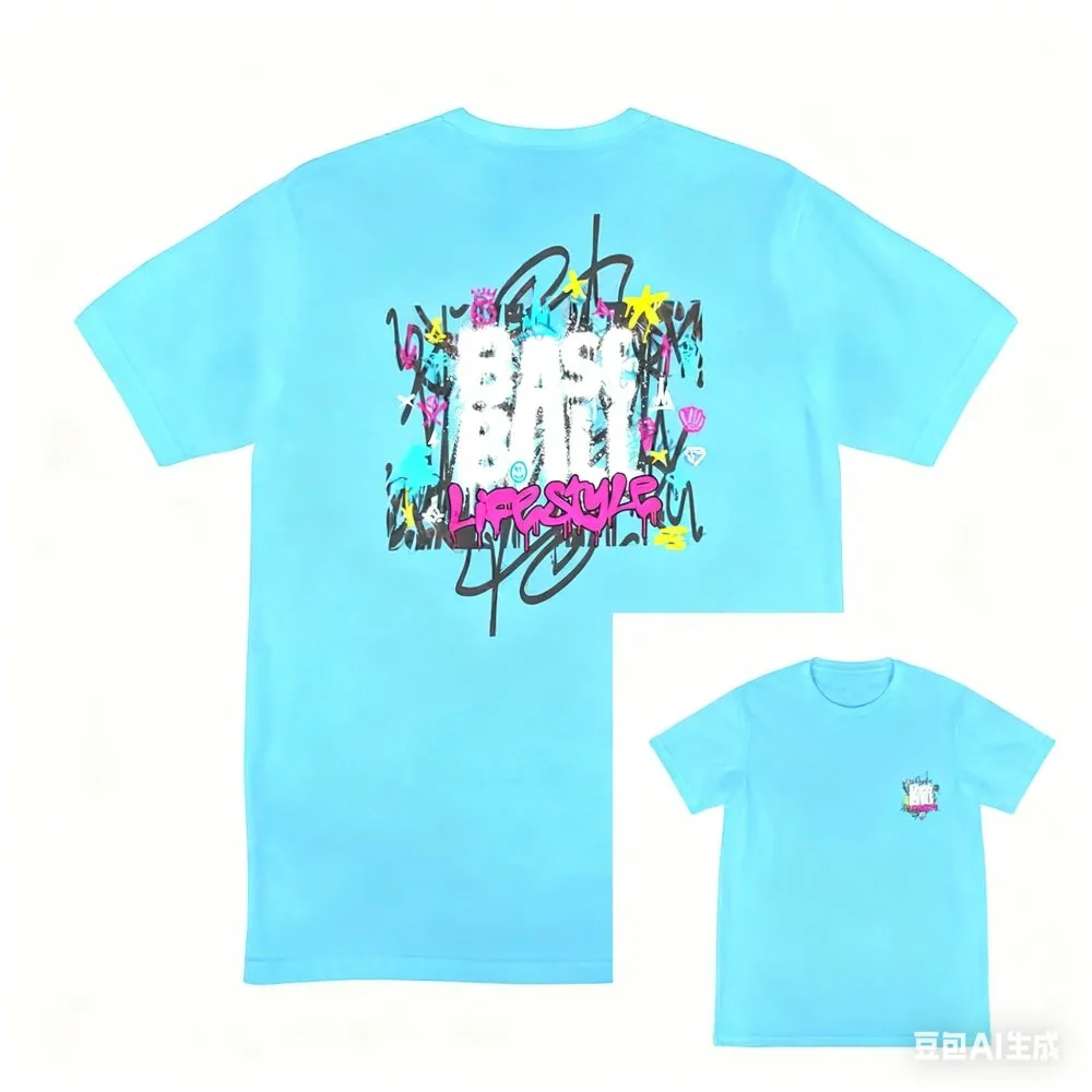 Lo más nuevo de verano y otoño, camisetas de béisbol Lifemming 101 con grafiti de algodón para niños, camisetas transpirables de moda para hombres