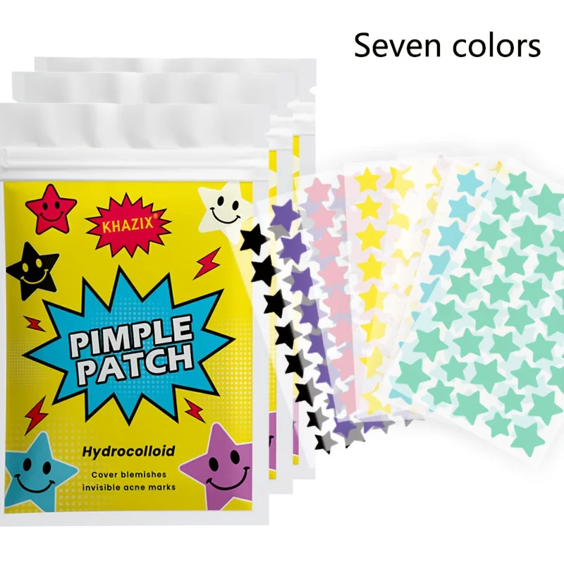 840PCS Facial Cover Colored Acne patch, gentle to skin, easy to apply, waterproof, great for party decorations, facial patches