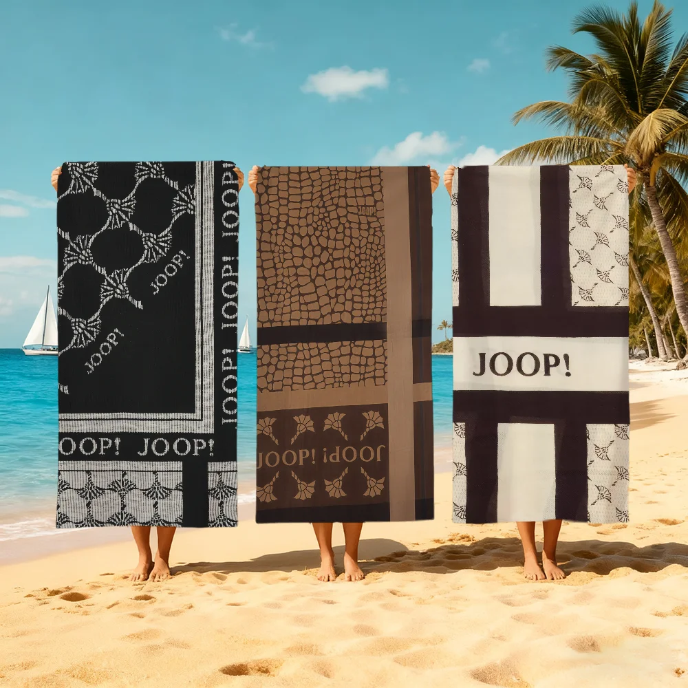 JOOP! Toalla de Playa Absorbente, Toalla de Baño de Microfibra de Secado Rápido, Toalla Suave con Estampado de Lujo para Playa, Piscina, Viajes y Baño