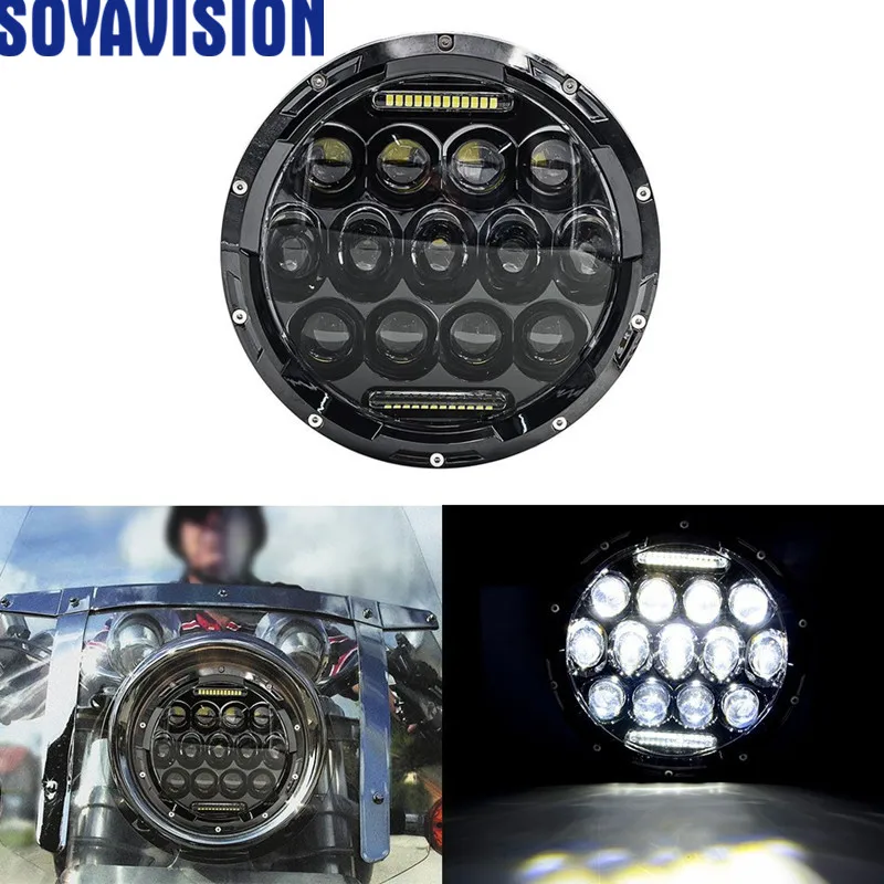 Motorcycle Headlight 7 inch LED For Harley Touring Ultra Classic Electra Street Glide Road King Yamaha Motorcycle Headlamp