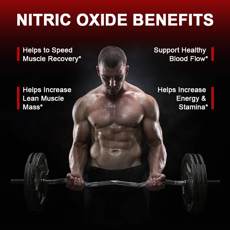 Nitric Oxide Booster Pre-Workout Boosts Muscle, Pump, Energy and Endurance,Performance & Muscle Mass,L-arginine Supplement