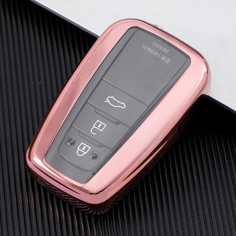 TPU Car Remote Key Case Cover Shell Fob For Toyota CHR Camry Corolla RAV4 Highlander C-HR Prius Land Cruiser Prado 2 3 4 Button