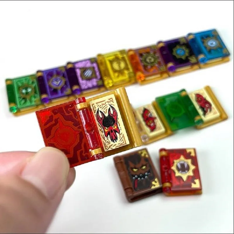 36pcs/12 sets of magic books, MOC small particle building blocks, high-quality ABS, flip books, DIY assembled toys.