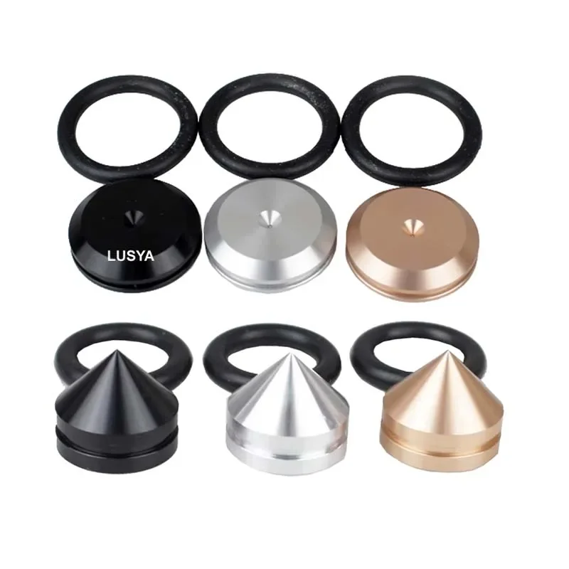 Dlhifi No1 Audio Schokdemper Voet Nagel Studs Hifi Koorts Versterker Dac Cnc Puur Aluminium Rubberen Ring Voet Pads