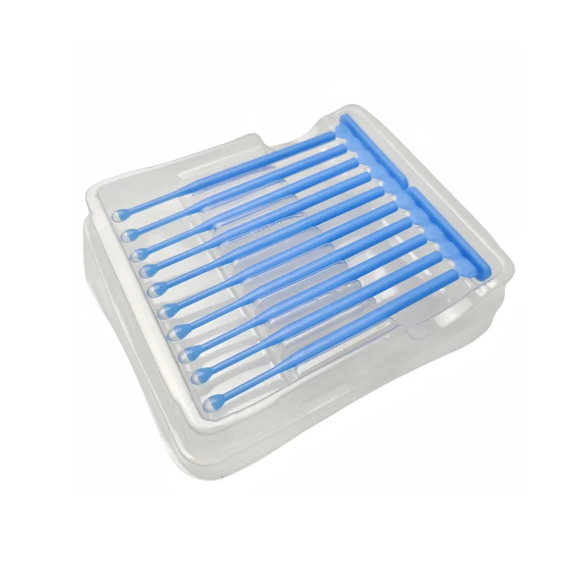 JUMTOP 10Pcs Dental Adhesive Tip Applicator for Tooth Crown Porcelain Veneer Disposable Sticks Brush Dentistry Material