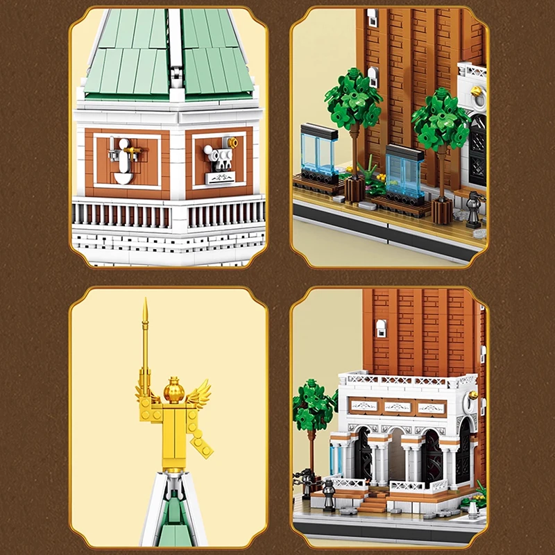 

Reobrix 55013 1:100 MOC Campanile di San Marco, строительный блок, кирпичная модель в сборе, игрушки «сделай сам», рождественский подарок для мальчиков и детей