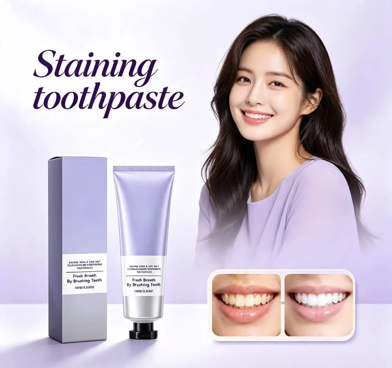 Sea Salt Stain Remover Toothpaste Removes Surface Stains Freshens Breath Deeply Cleanses Oral Care Toothpaste
