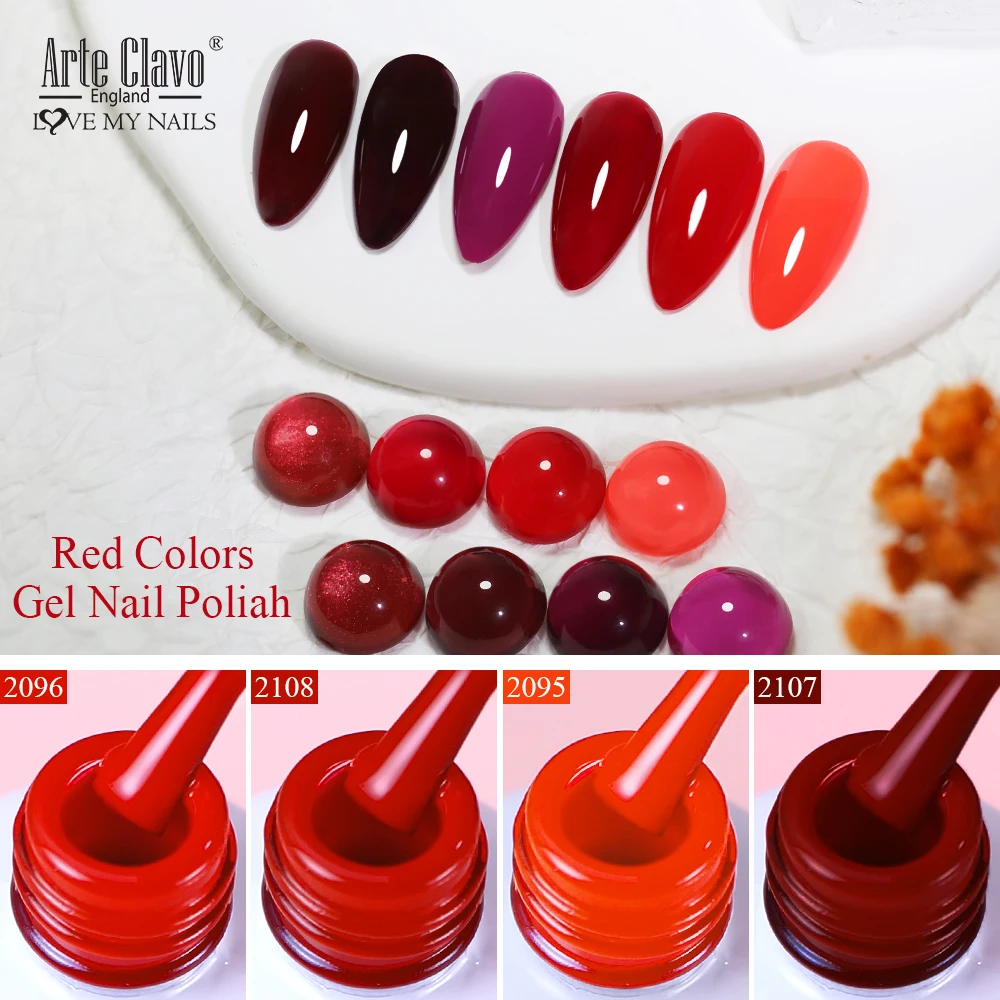 Arte Clavo 15ML Gel Nail Polis - Nail Art Red Wine recension och pris
