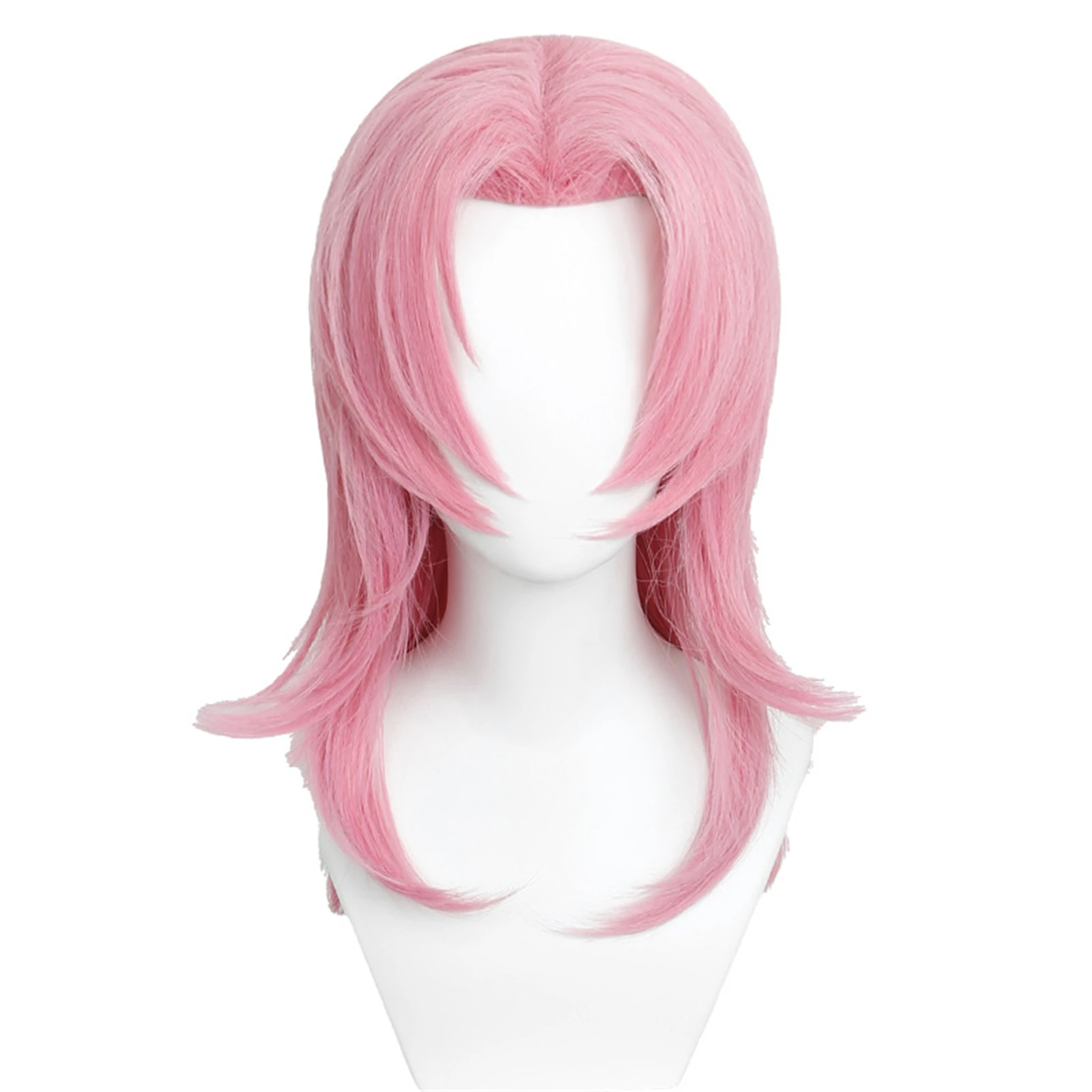 

Anime Romance Saja Cosplay Wig Pink Slicked-back Shoulder-length Hair Wigs For Men Women Saja Boys Party Halloween Costume Props