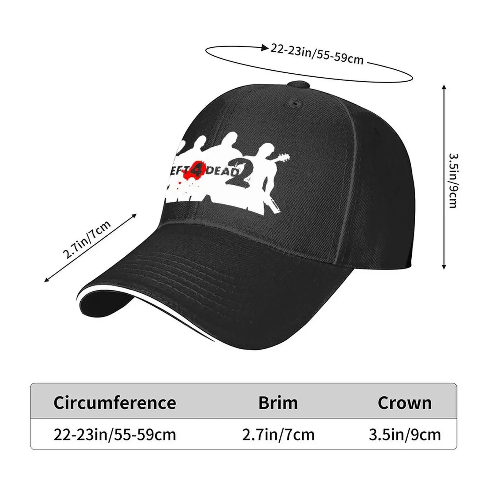 اليسار 4 الميت 2 الحد الأدنى قبعة بيسبول هود الشاطئ الرجال كبيرة الحجم قبعة قبعة الجولف قبعات حقيقية امرأة الرجال #2