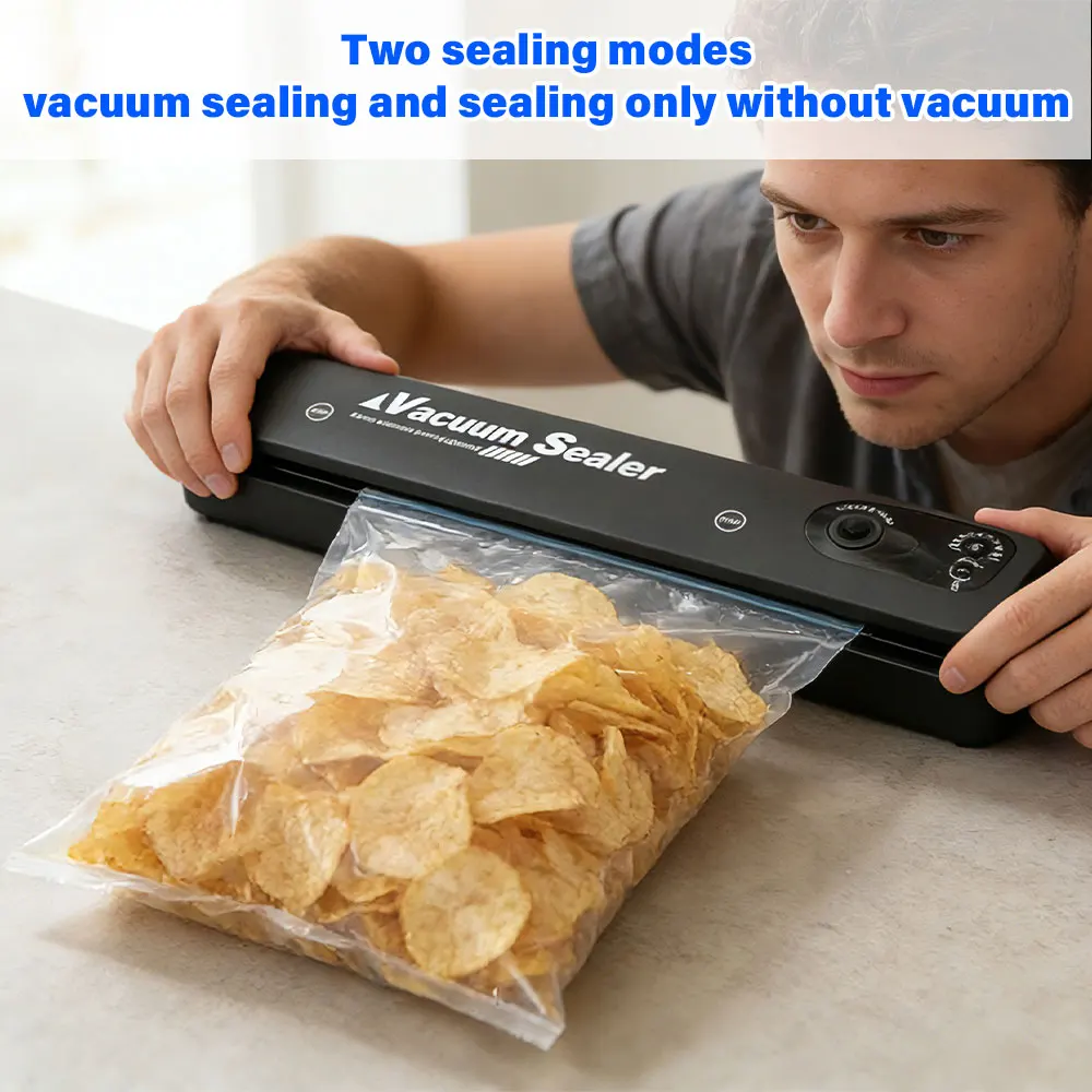 

1PCS Portable Kitchen Food Saver Vacuum Sealer Machine Household Home Electric Plastic Sealing Packaging for Car Outdoor RV