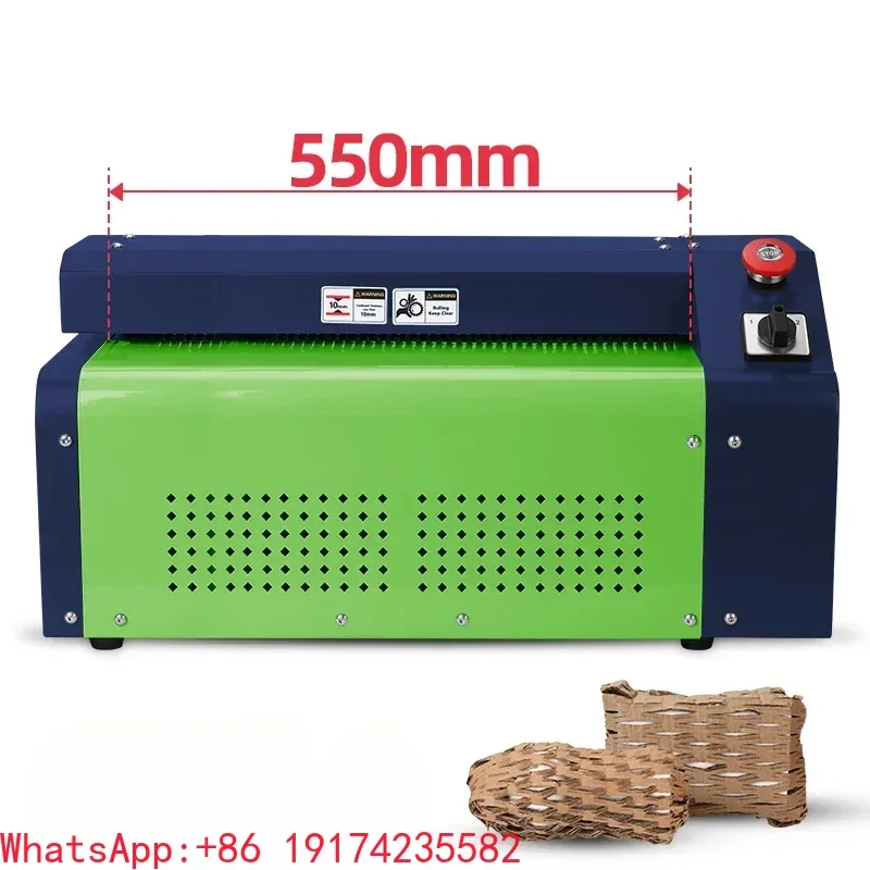 550mm Waste Paper Max 10mm Thick Carton Box Shredder Cardboard Perforator for Paper Strip Cutting