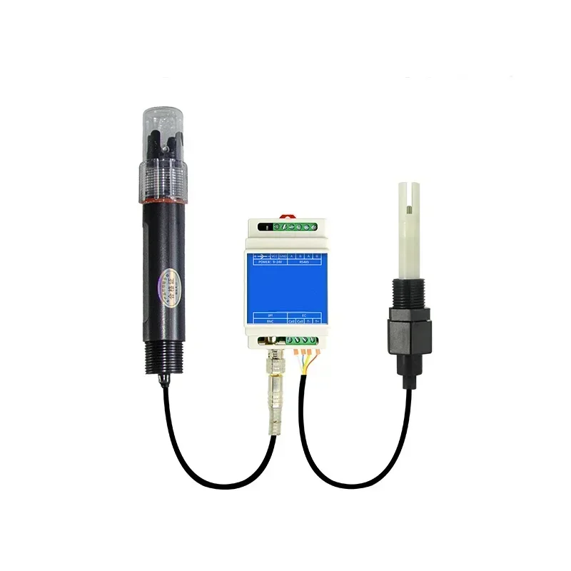 

CE 4-20mA 0-5V RS485 Multiparameter 2 in 1 Water Quality Analysis Electrode Water EC PH Probe Sensor for Water Treatment Hot sa