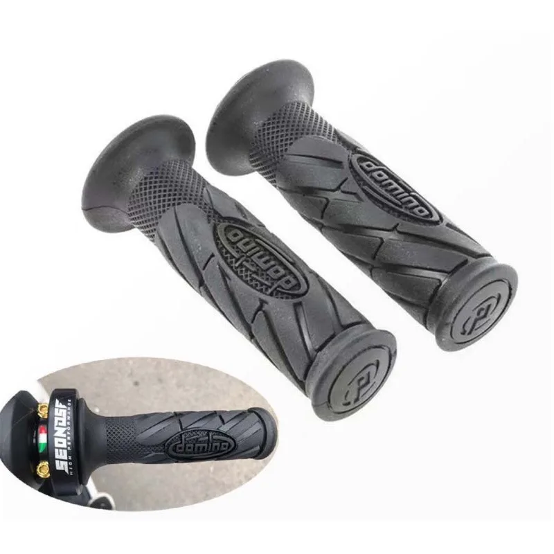 2PCS New Motorcycle Black Wear-Resistant Handlebar Grip Cover Premium Rubber Off-Road Bike Modification Accessories