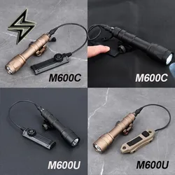 Lampe de poche WADmersible SF M600B Mfemale M600C M600U Airsoft, lampe de poche injuste, DulTorch Scout, arme à feu, lumière LED, interrupteur de fonction pour les touristes