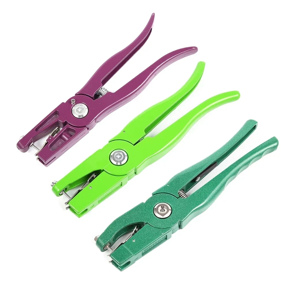 Pinze per etichette auricolari per bestiame Dispositivo di controllo Pinze per spine per orecchie in metallo Pigne Mucca Pecora Coniglio Identificazione degli animali Forniture per l'allevamento