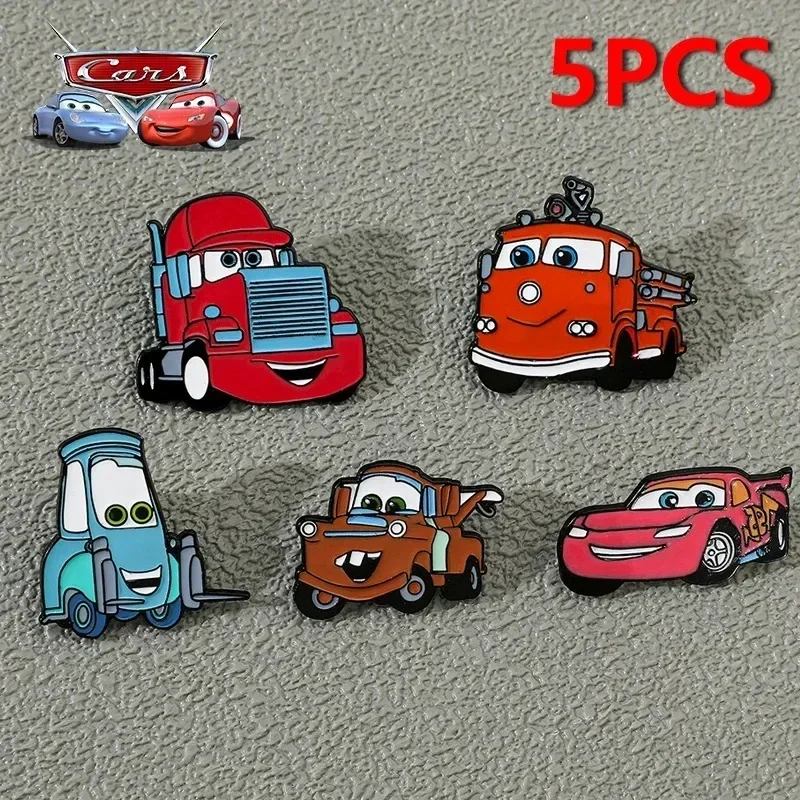 

Disney Cars Lightning McQueen Cartoon Enamel Pins Cute Metal Brooches Denim Jacket Pin Ladies Brooch Boys Birthday Gift for Kids