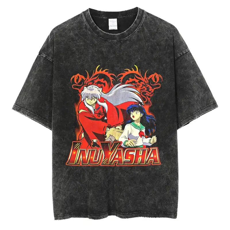 Inuyasha Shirt Vintage Style Anime Shirt