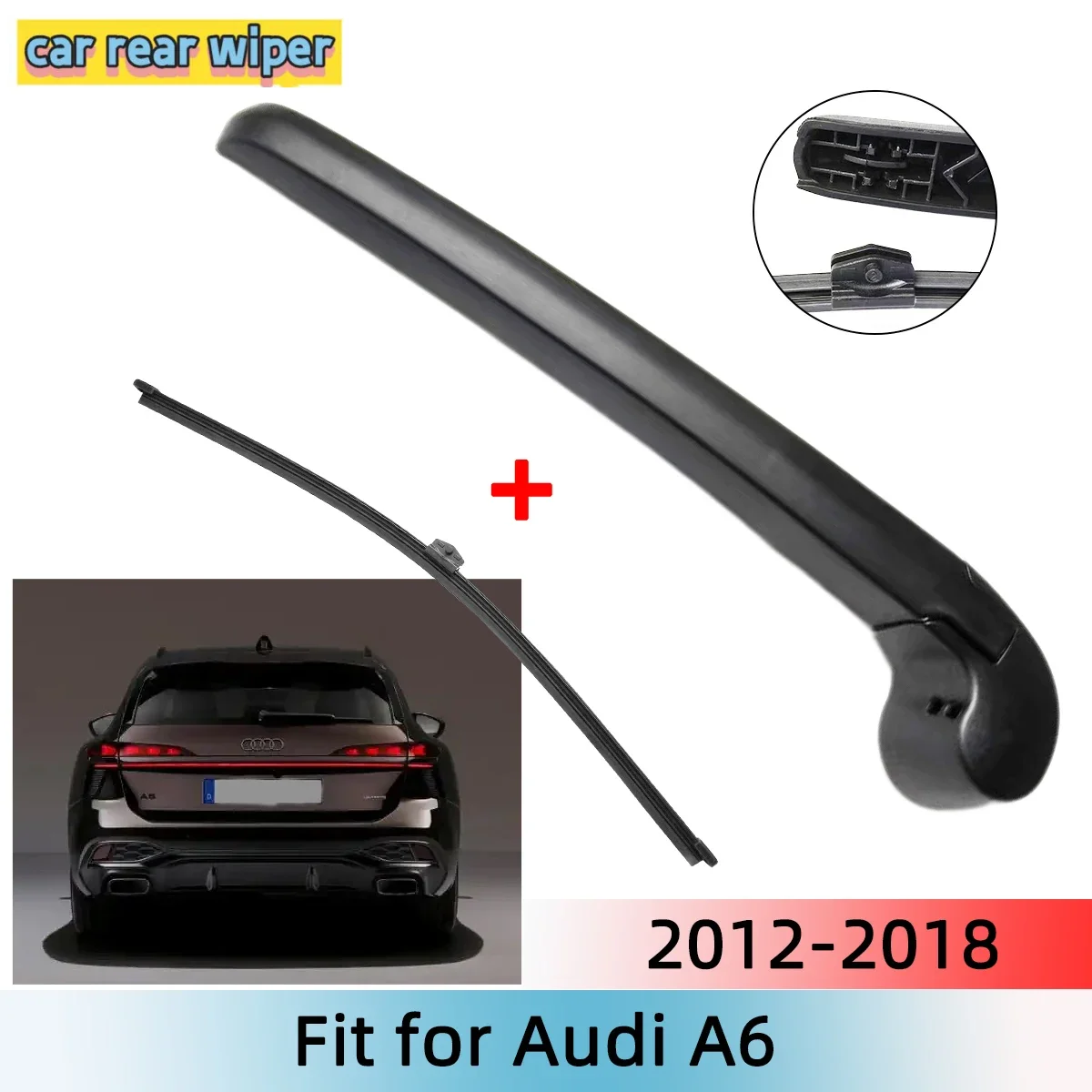

Rear Wiper Blade & Arm Set Kit For Audi A6 2012--2018 Windshield Windscreen Rear Window