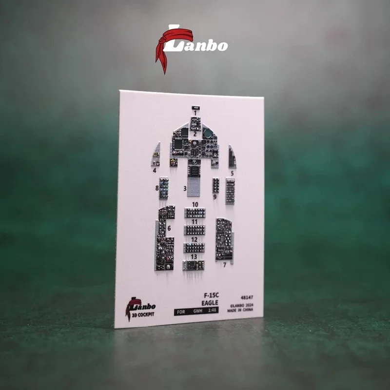 

Lanbo 3D Color Cockpit Instrument LA-48147 American F-15C EAGLE fighter jet ,for Great Wall kit 1/48