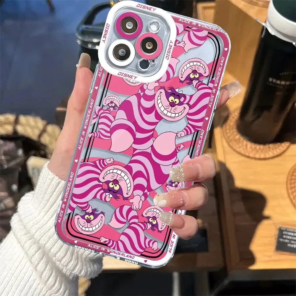 Disney Alice Cheshire Cat Case For Xiaomi Redmi Note 13 12 11 Pro Plus 4G 5G 12S 11S 10 10S 9 9S 8 13C 12C 10C Silicone Cover