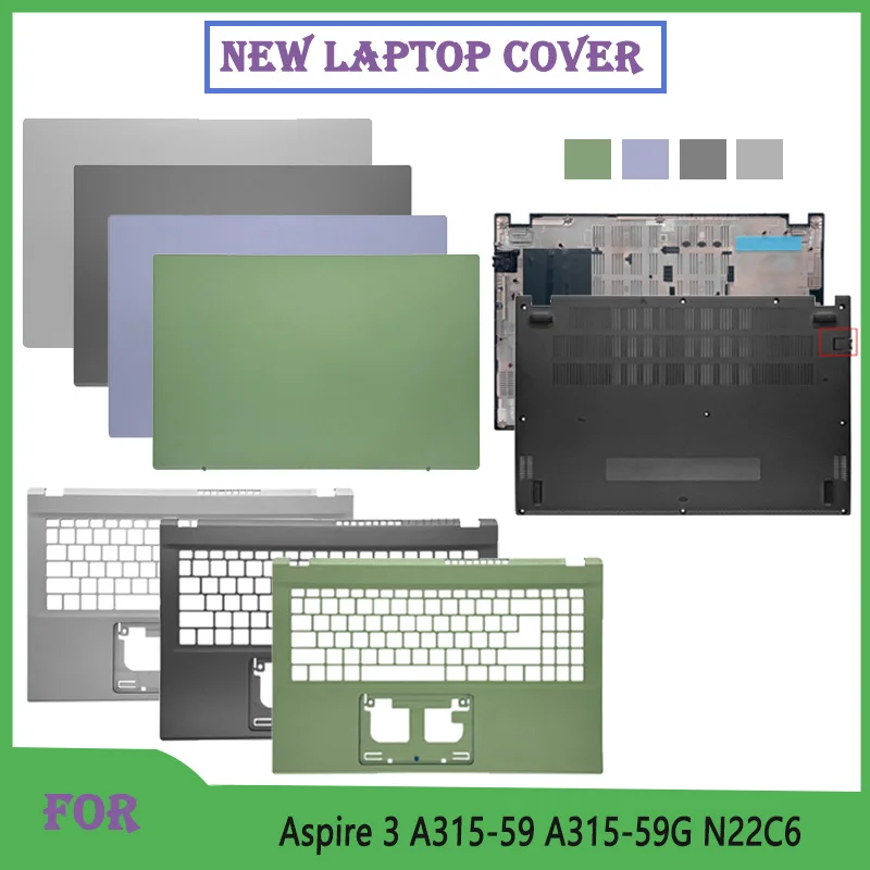 

Новинка для Aspire 3 A315-59 A315-59G N22C6, сменный экран ноутбука, задняя крышка, передняя панель, упор для рук, верхняя нижняя часть корпуса, пластик