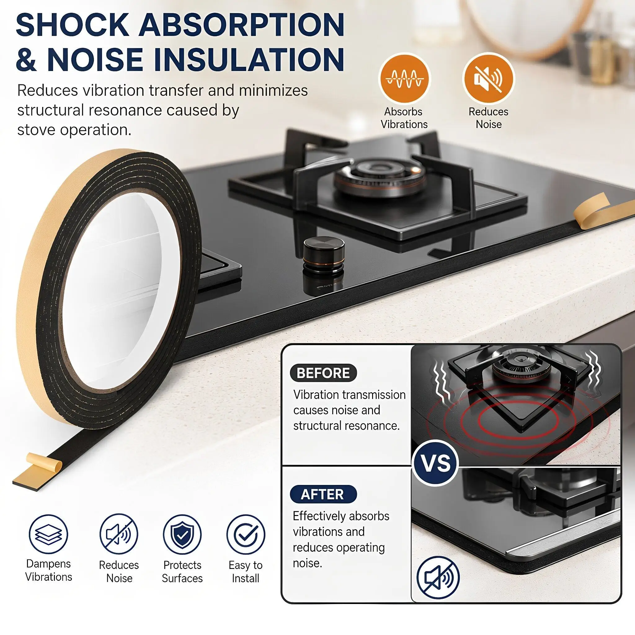 Caulk Strip Tapes Self Adhesive Caulk Sealing Tape Caulk Strip Induction Hob Sealant Adhesive Sealing Strips Worktop Sealer