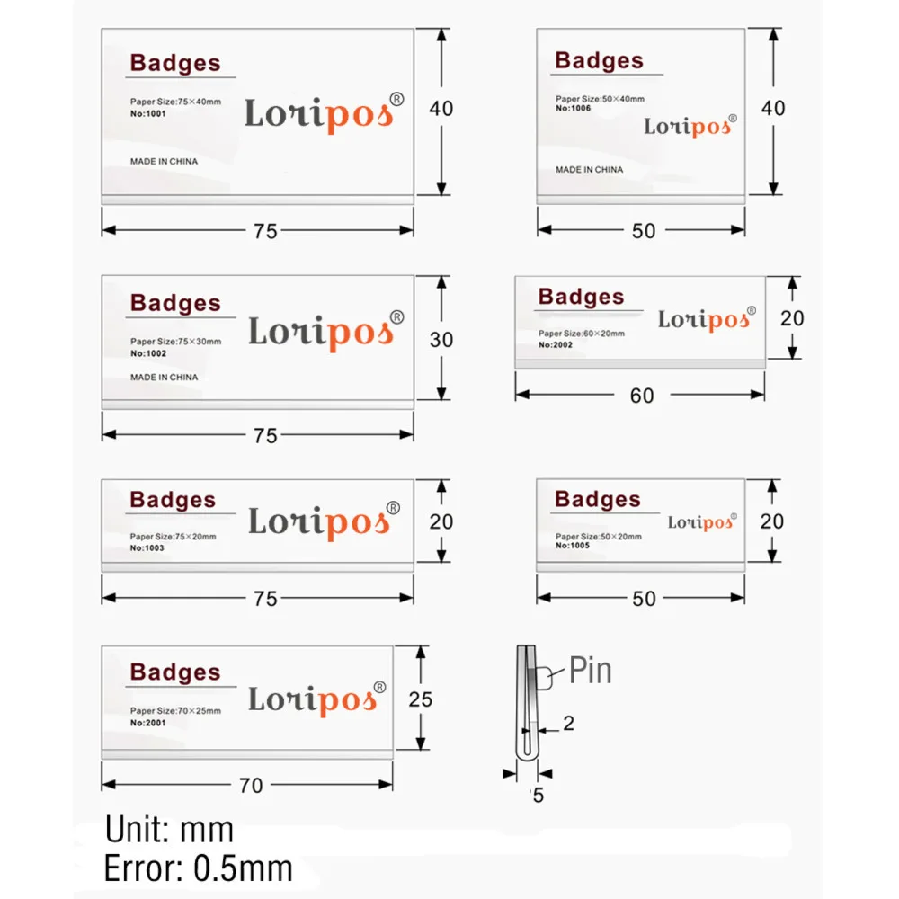 Pin หรือแม่เหล็กพลาสติกอะคริลิคชื่อ Id Badge ผู้ถือใสนามบัตรผู้ถือป้าย