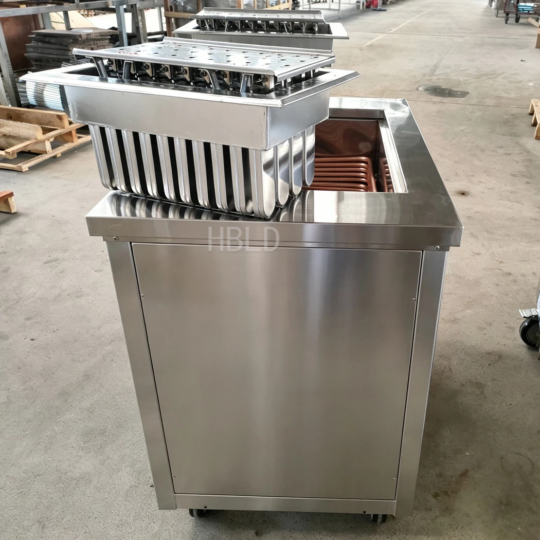 Popsicle Machine Industrial Ice Stick Freezer, Dual Mold Frozen Lolly Maker for Snack Store