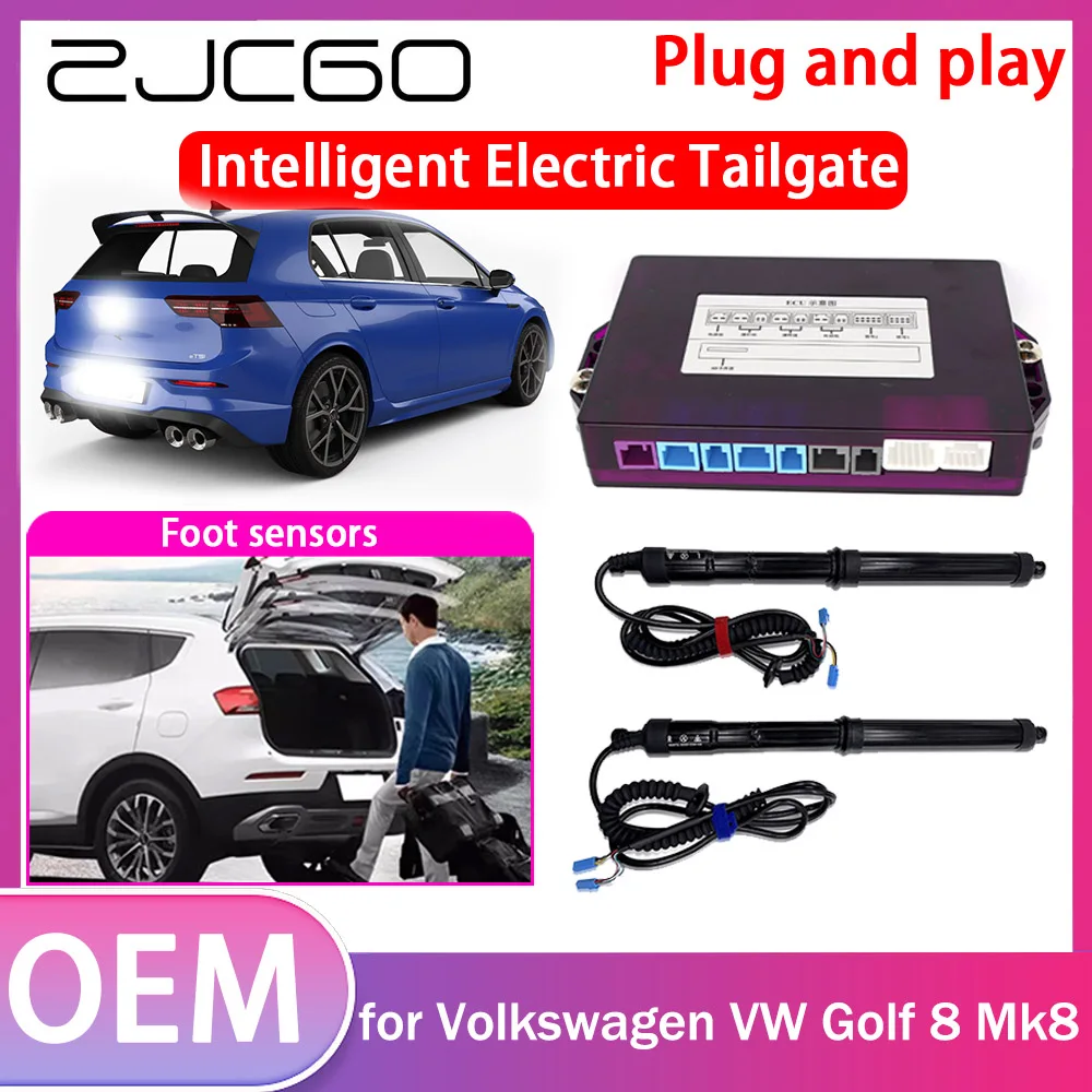 

ZJCGO Electric Tailgate Lift Drive Trunk Opening Tail Gate Lift Soft Close Car Door for Volkswagen VW Golf 8 Mk8 2020~2023