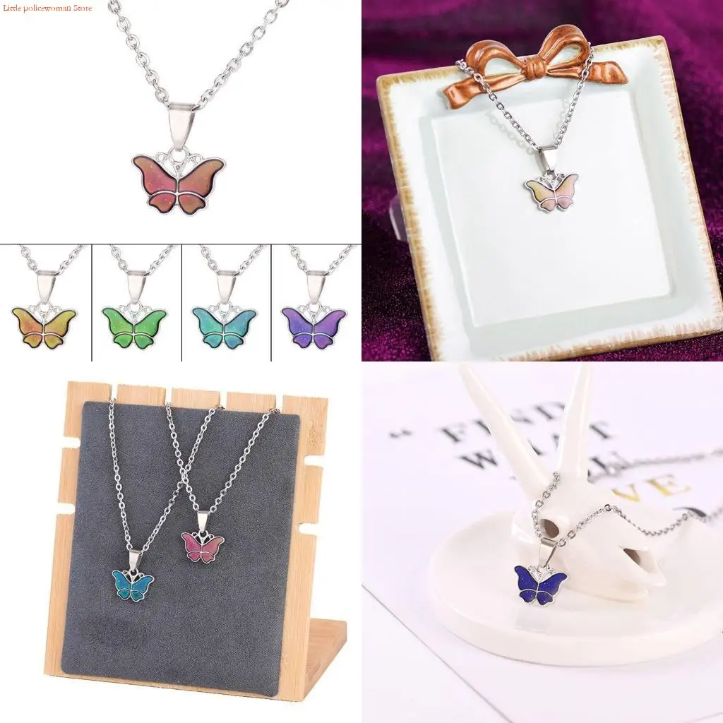 F92D Mood Color Change Necklace Emotion Feeling Necklace Jewel