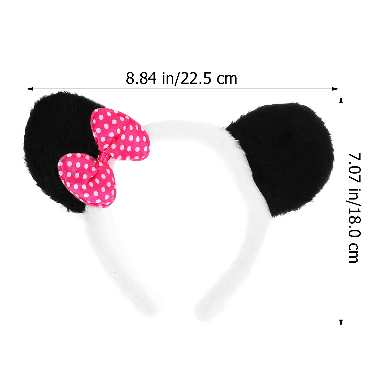 2 sets Panda-kostuumaccessoires Set hoofdband strikje staart voor rollenspel themafeesten Panda haaraccessoires