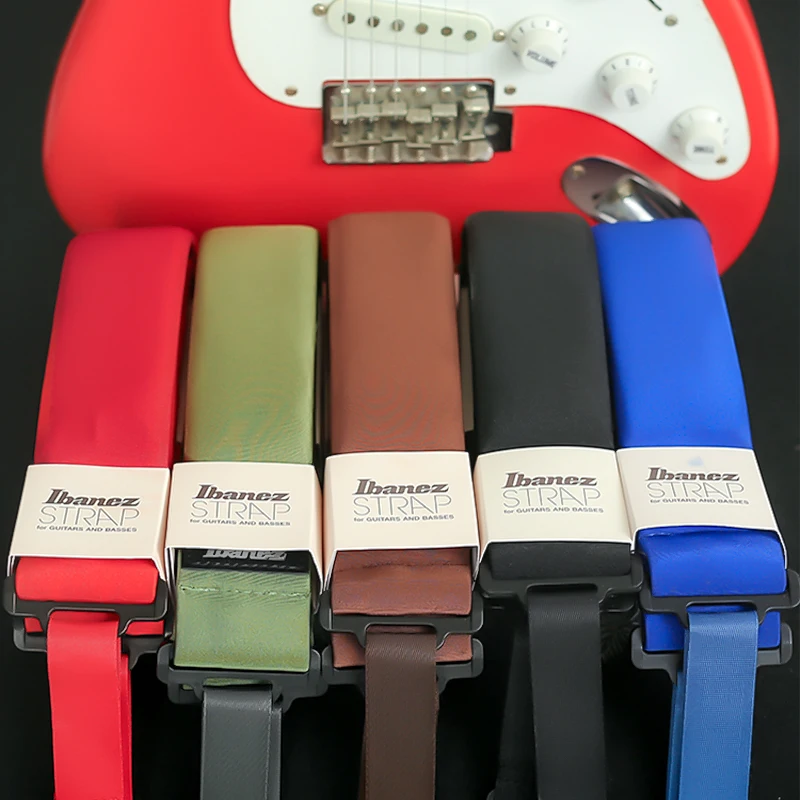 Ibanez Guitar Strap Thickened Sponge Adjustable Length Easy Installation Fits Bass, Acoustic Guitar, Electric Guitar