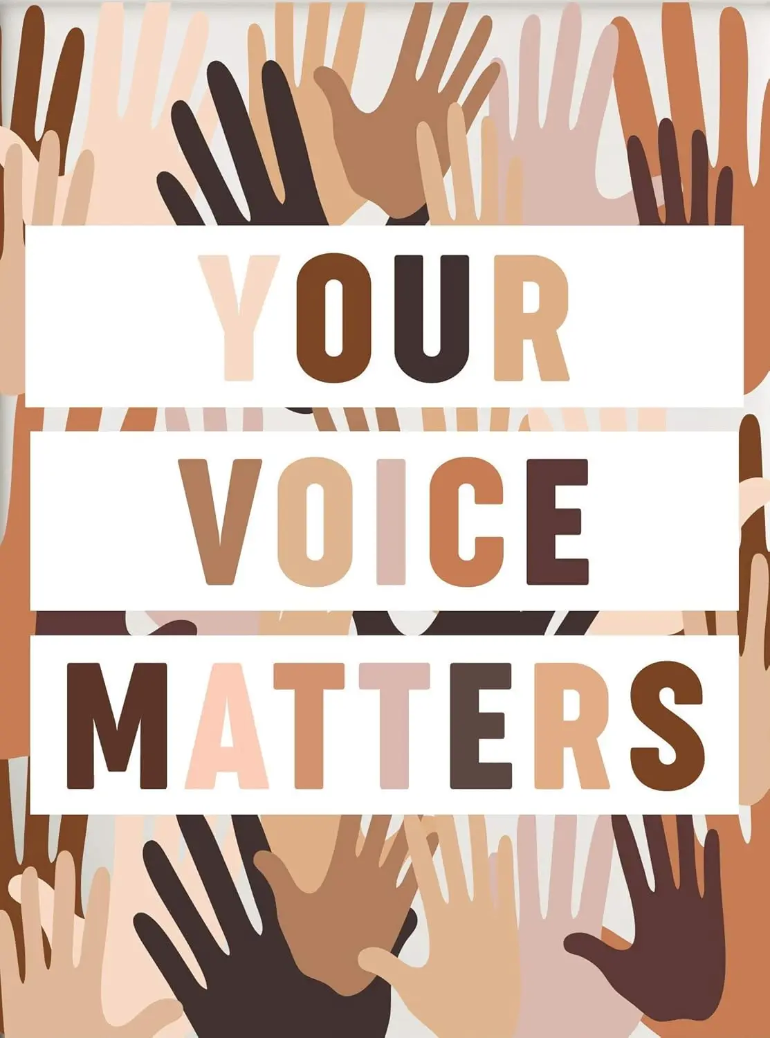 Eeypy Your Voice Matters Printable Wall Art Classroom Art Metal Tin Sign Poster Wall Plaque,