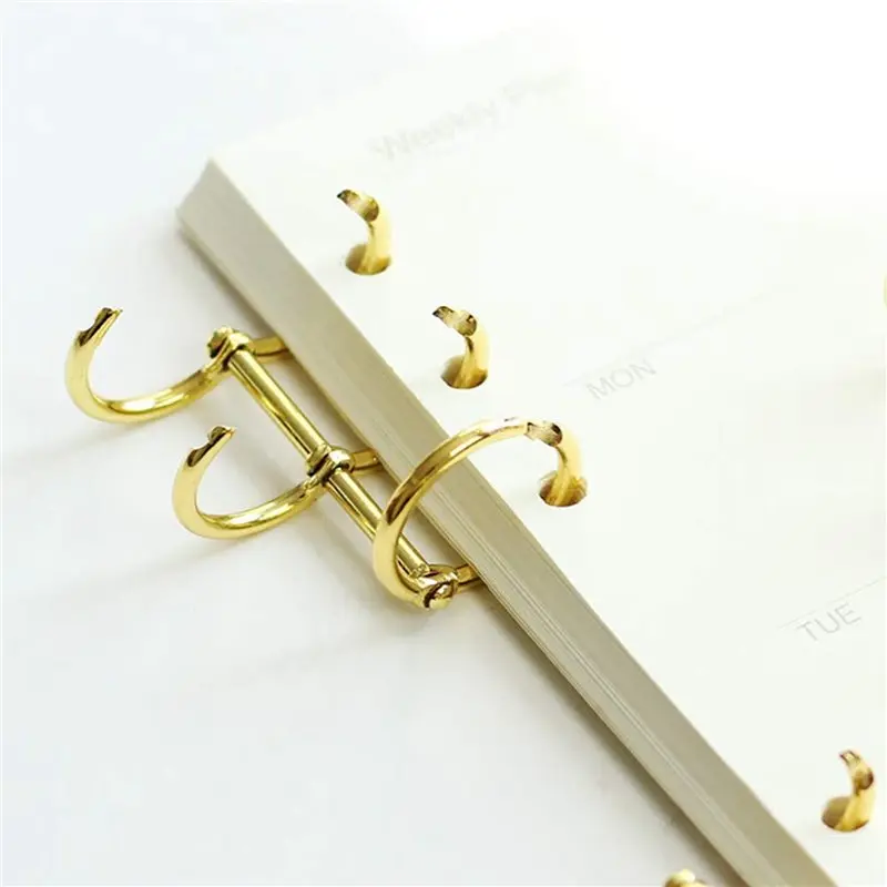 Hot Selling-36 Pcs 3 Ring Book Rings Leaf Binders Office Book Rings Snap Split Hinged 20Mm Inner Diameter Book Ring Gold,36 Pcs