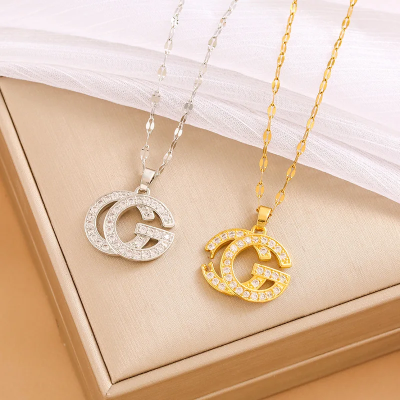 

Trend ins Premium Fragrant Home Copper Plated Real Gold Zircon Necklace