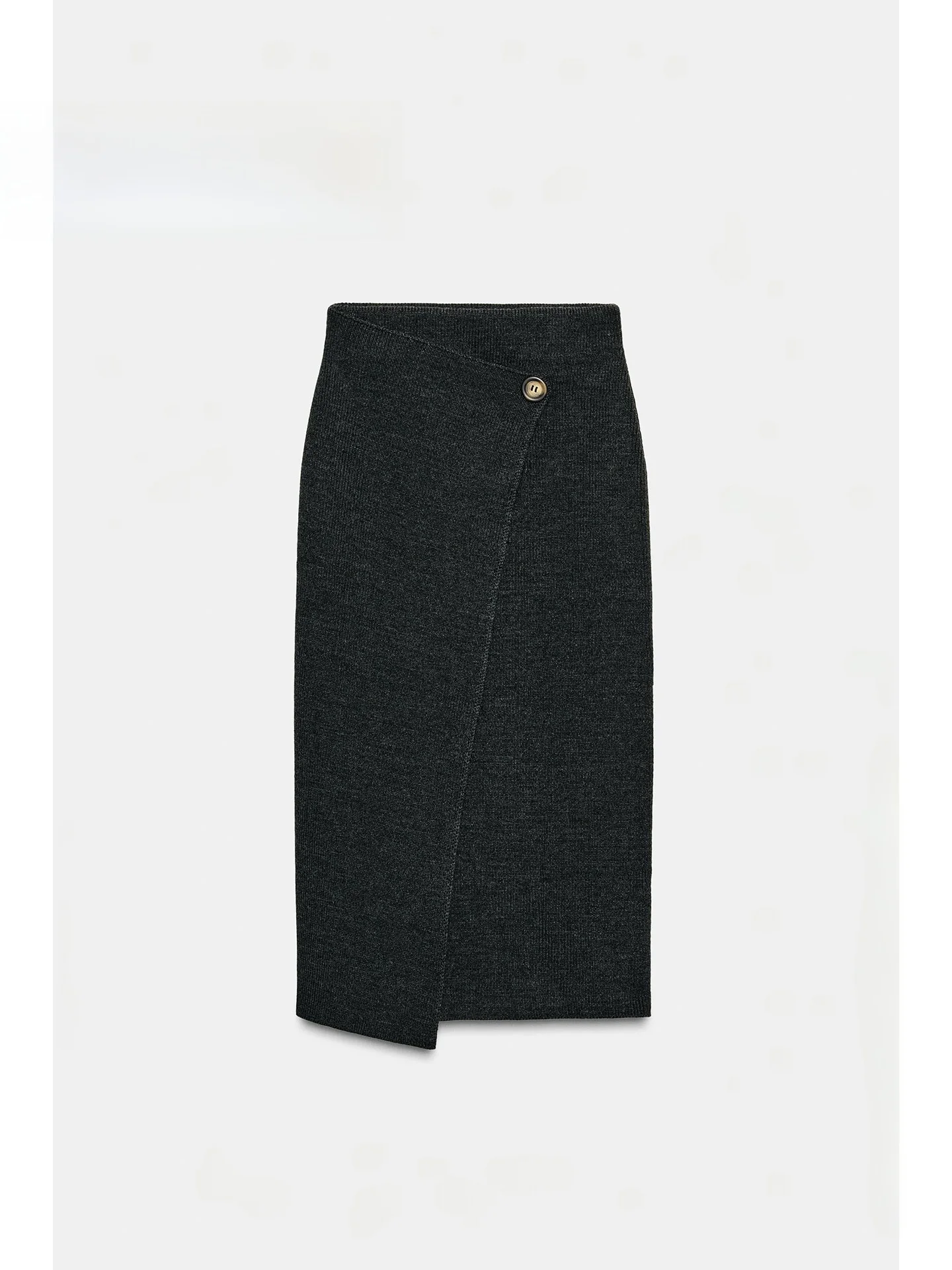 

Весна 2026, асимметричный дизайн по подолу, юбка-миди для похудения, двубортная юбка с плоской иглой, женская повседневная юбка