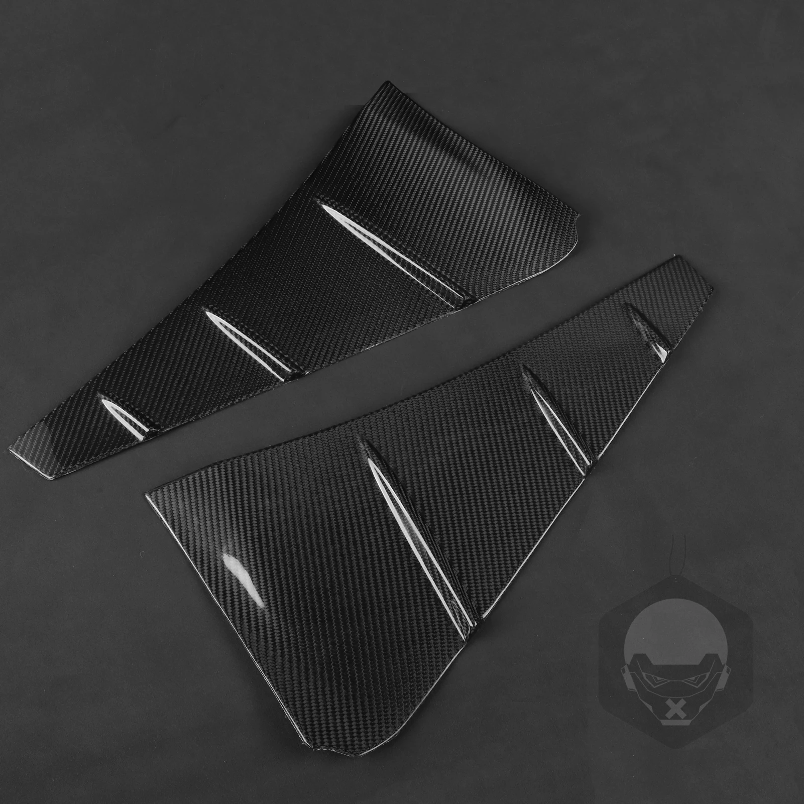 For Lexus RCF RC F Sport 2015-2018 Real Dry Carbon Fiber Front Bumper Fender Side Vent Cover Panel Car Accessories Modification