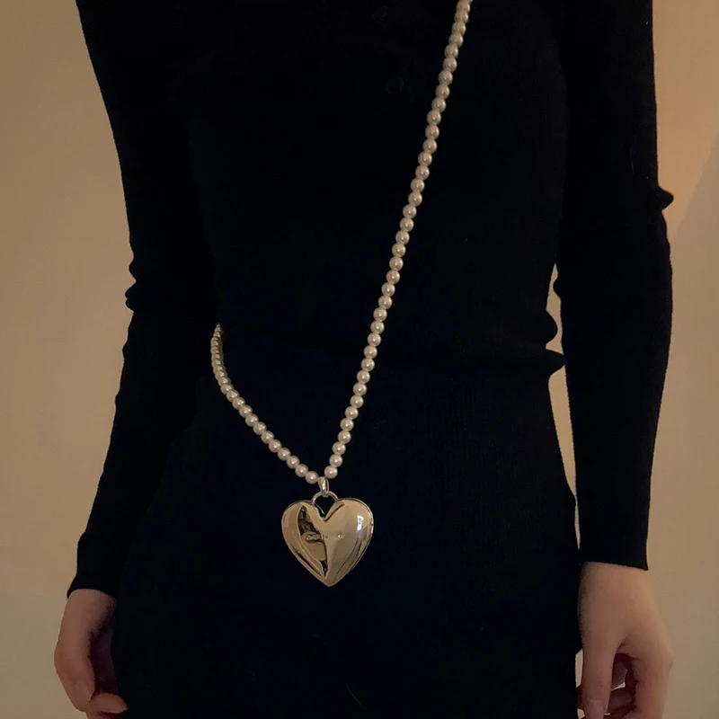 Fashion Jewelry Vintage Temperament Simulated Pearl Heart Body Chain For Women Party Gifts Delicate Design Accessories