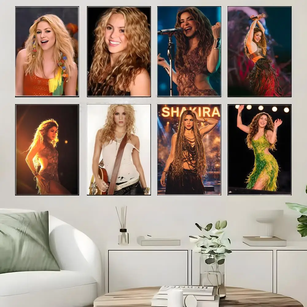 Singer S-Shakira Poster  Self-adhesive Art Waterproof Paper Sticker Coffee House Bar Room Wall Decor
