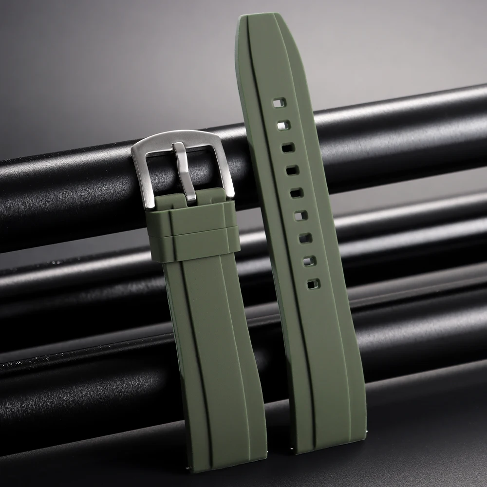 20mm 22mm Universelles wasserdichtes Gummiband für Rolex für Armani für Omega Armband Sport Silikon Uhrenarmband für Seiko Armband – Detail 14