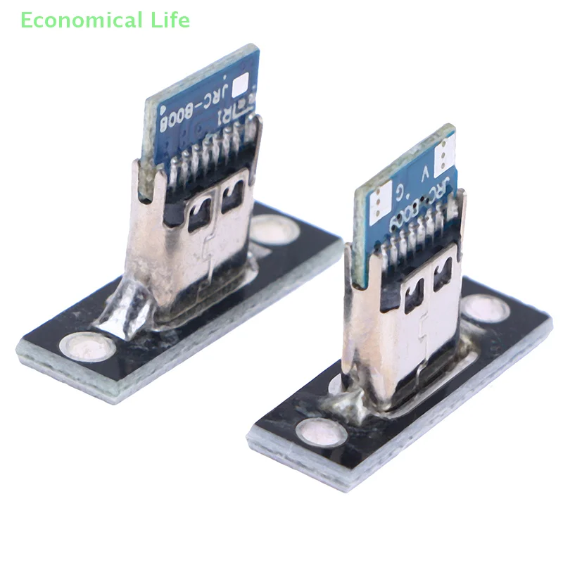 10Pcs USB 3.1 Type C Socket With Screw Fixing Plate Type-C USB Jack 3.1 Type-C 2Pin 4Pin Female Connector Jack Charging Port