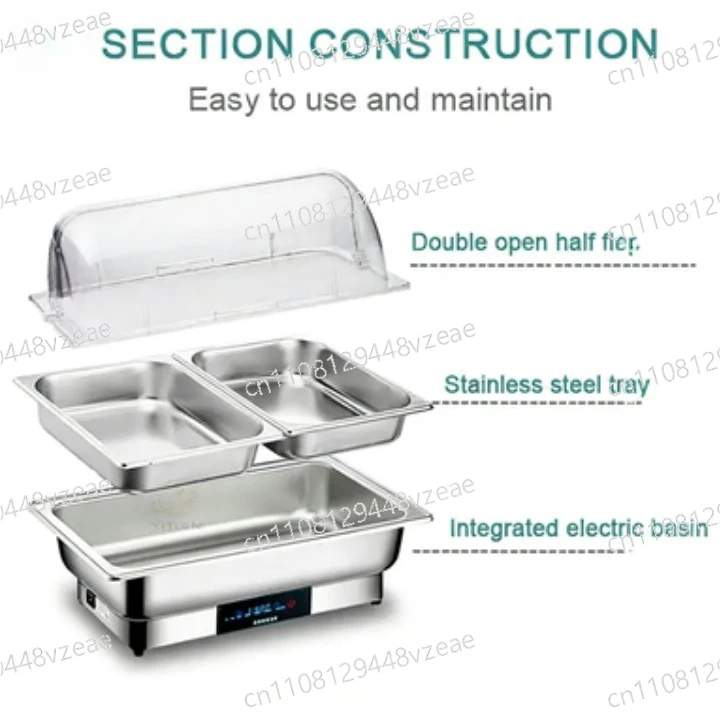 

Electric Non-slip Plate 201 Stainless Steel PC Cover Dining Table Heating Set