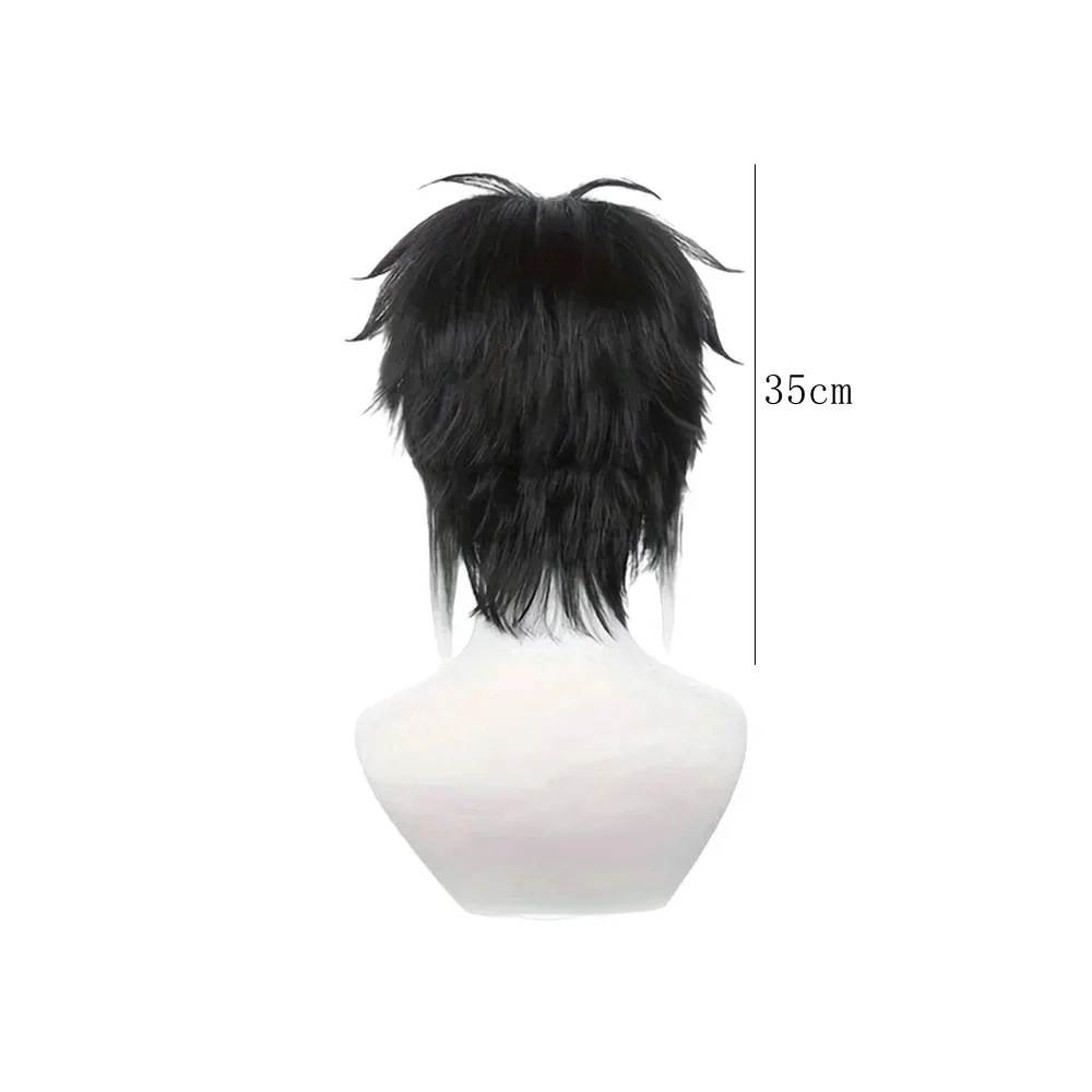 Bungo Bungou Stray Dogs Akutagawa Ryunosuke Cosplay Wigs Short Black White Wig Heat Resistant Hair Anime Props