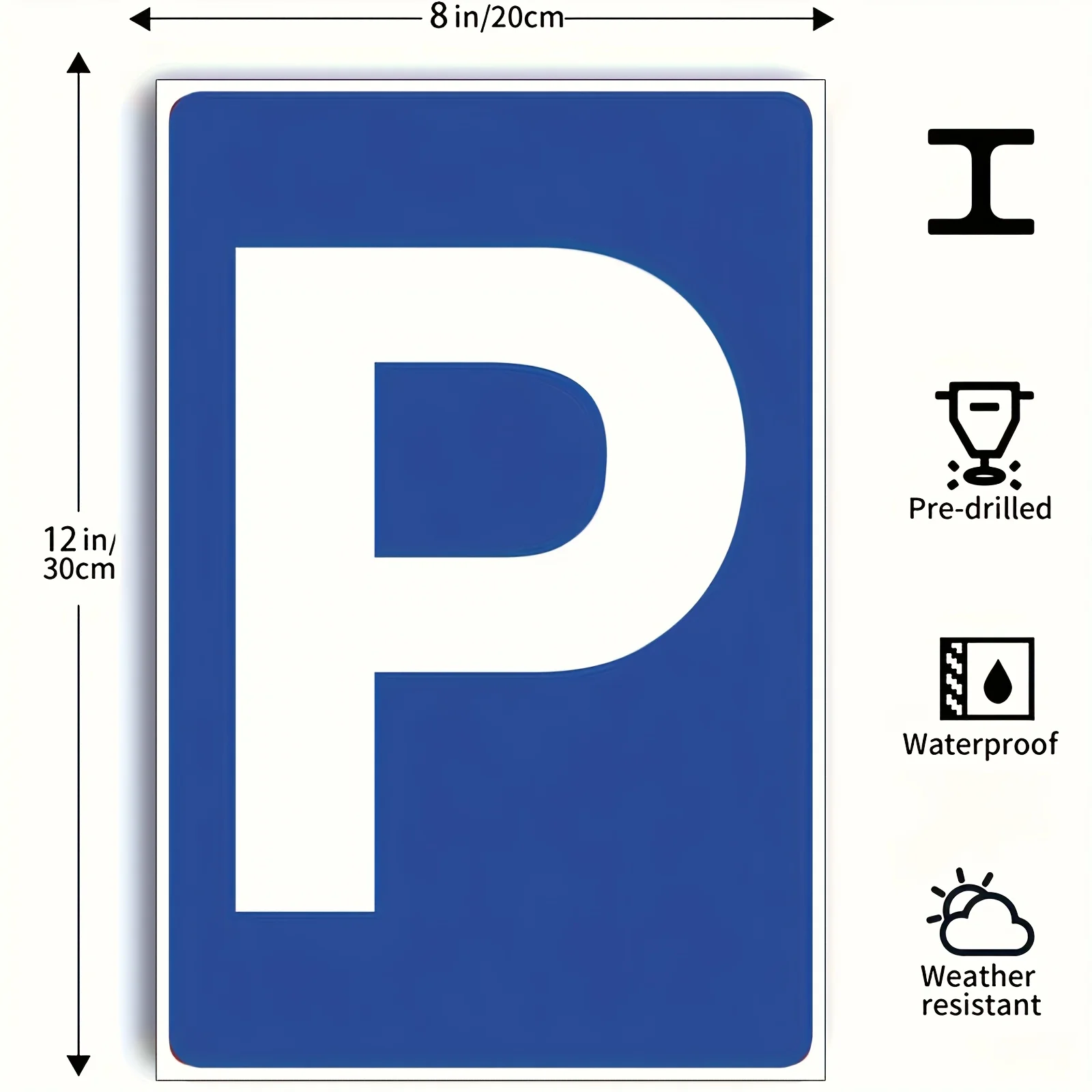 1pc Vintage Metal Parking Sign -ThickWall Art, No Power Required, Multi-Color Options for Home Decor