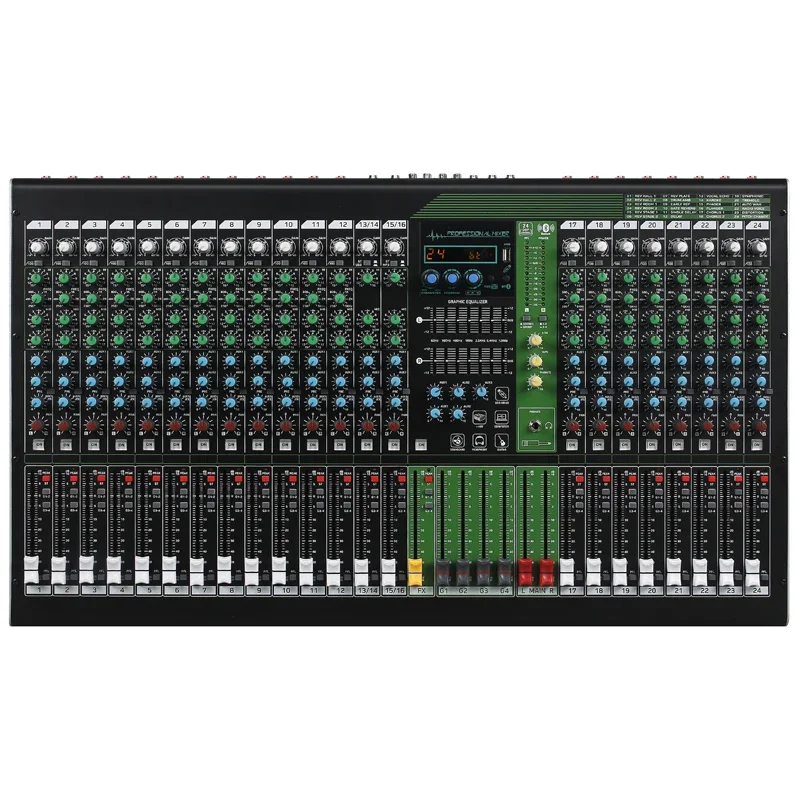 Xtuga New Arrivals QMX Series Professional Audio Mixer 24 Channel Analog Mixing Cnsole With Dual equalization